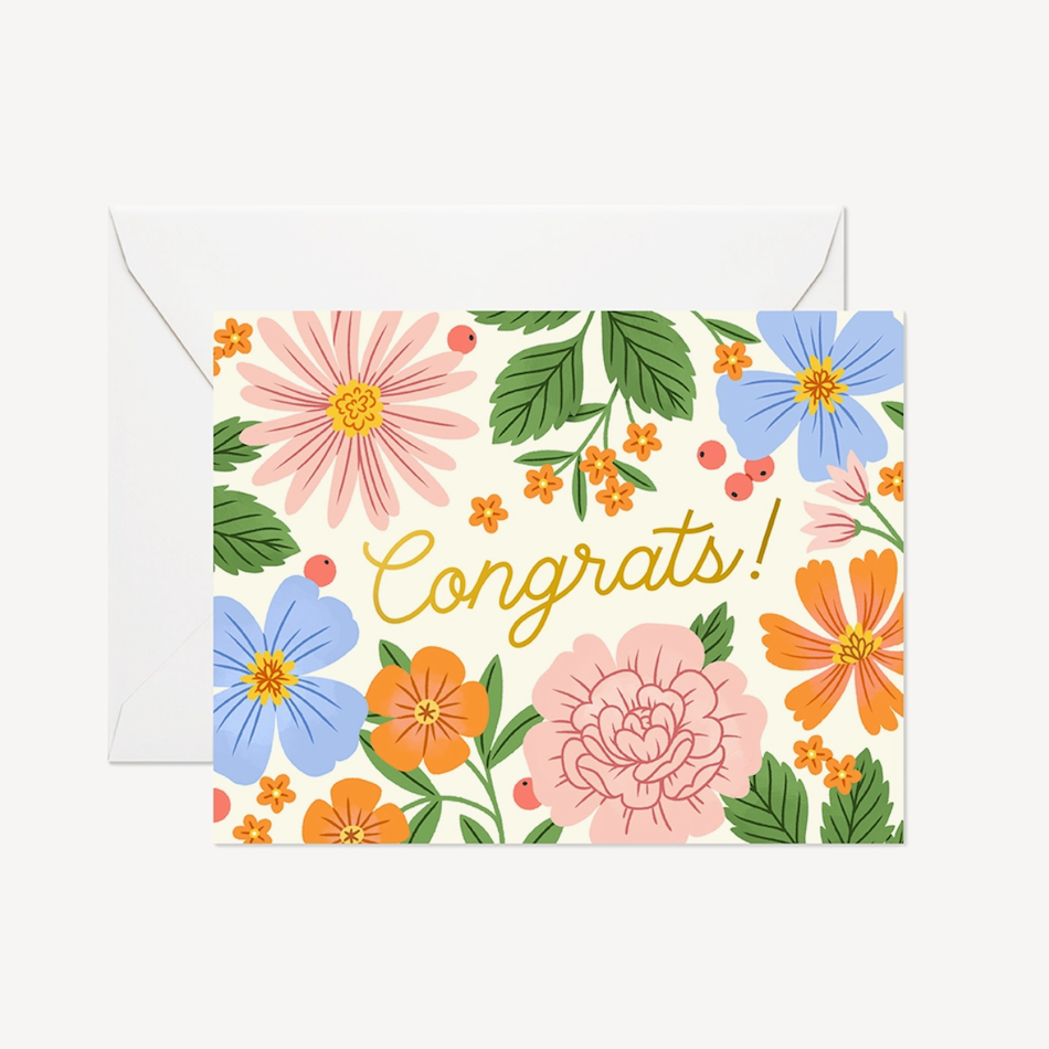 Congrats Summer Garden Card
