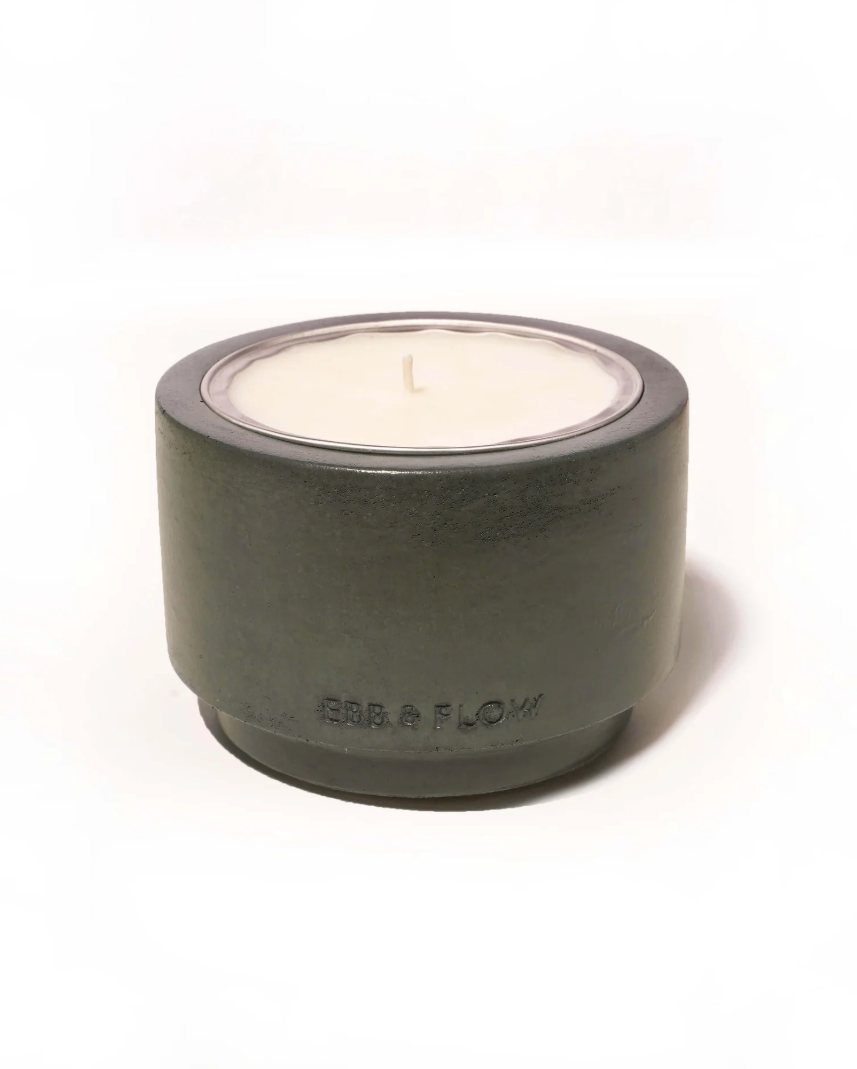 Refillable Concrete Candle Vessel