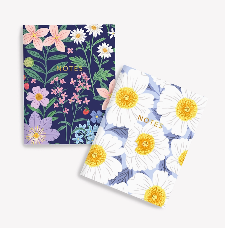 Willa Floral + Lilac Peonies Pocket Notebook Set