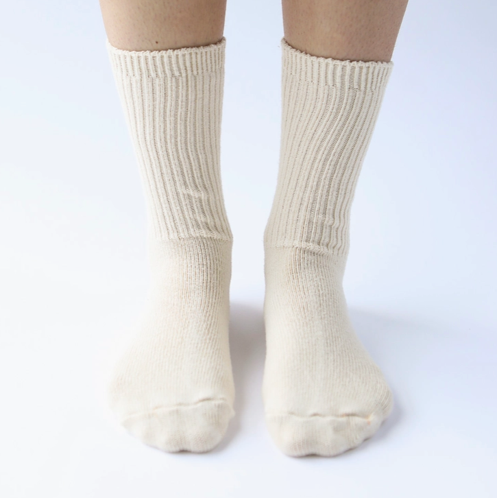 Dyed Cotton Socks - Natural