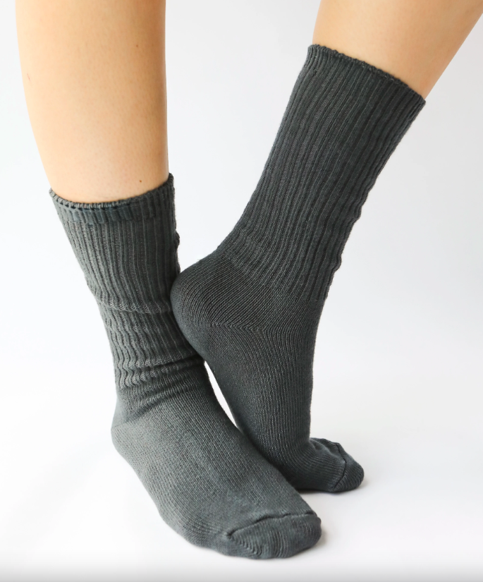Dyed Cotton Socks - Shadow