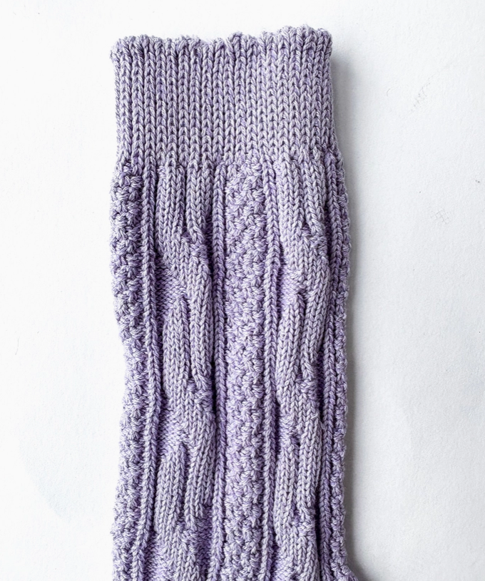 100% Cotton Jenny Crew Socks - Lavender