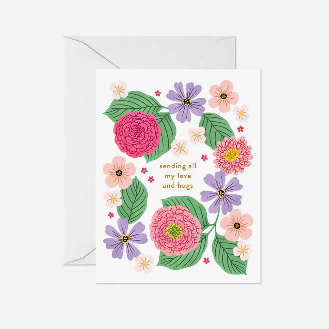 Sending All My Love And Hugs Card