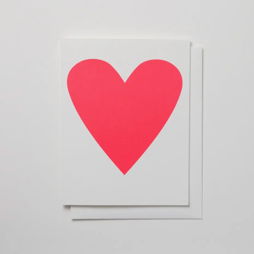 Neon Pink Heart Card