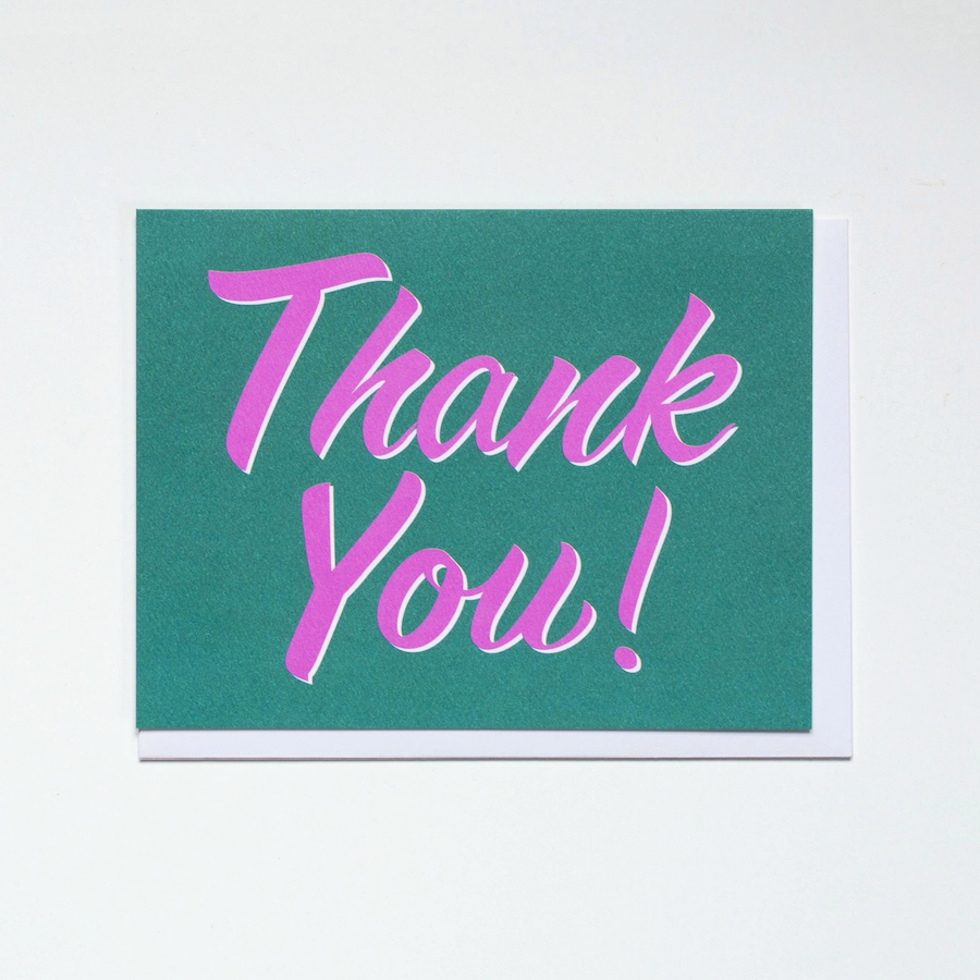 Lavender & Teal Thank You Card