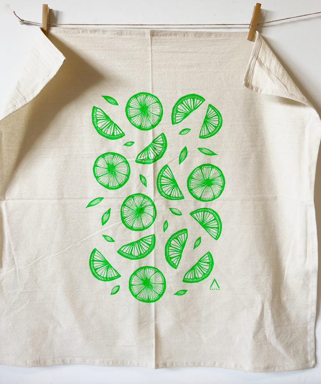 Citrus Tea Towel - Bright Green