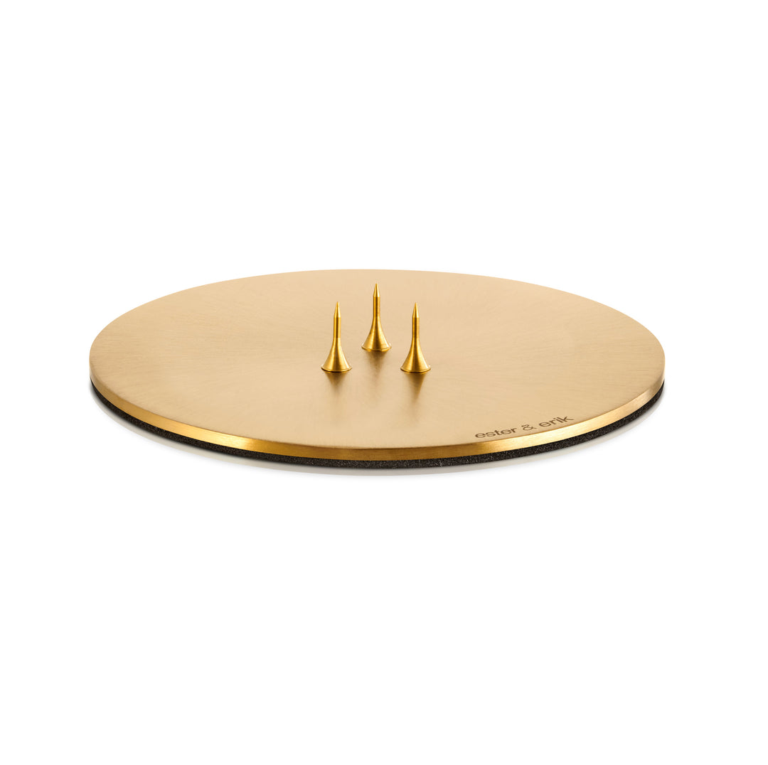 Candle Plate - Matte Gold