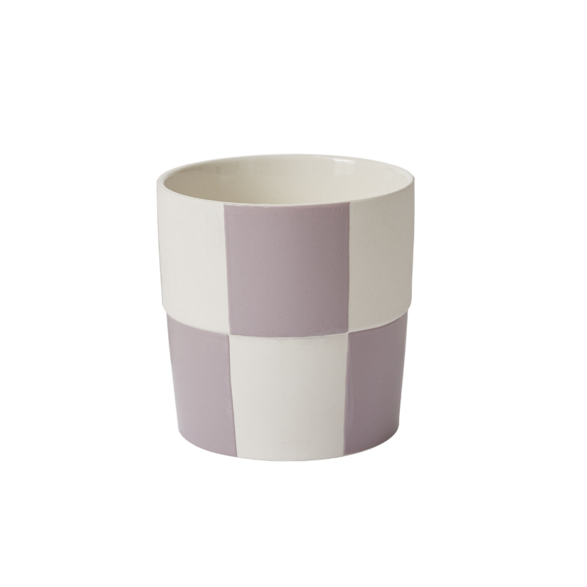 Purple Checkerboard Pot