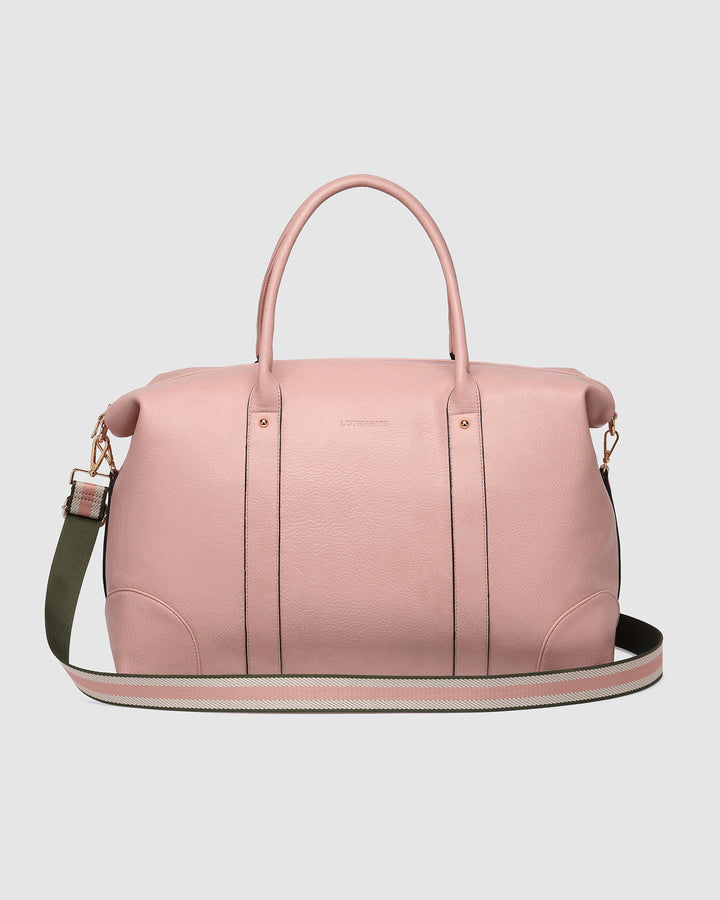 Alexis Stripe Weekender Travel Bag - Blush