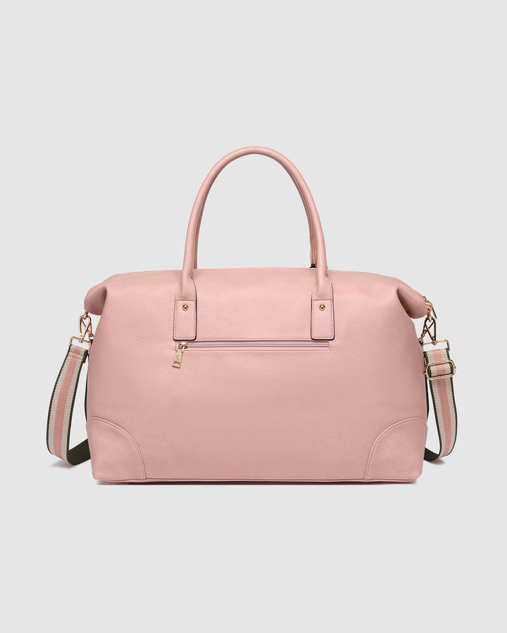 Alexis Stripe Weekender Travel Bag - Blush