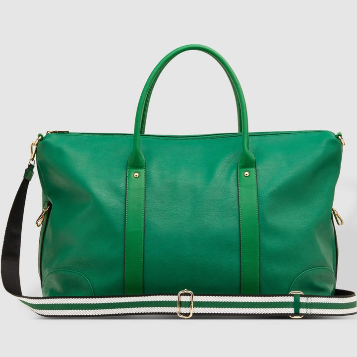 Alexis Stripe Weekender Travel Bag - Green