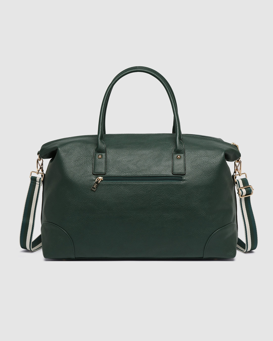 Alexis Stripe Weekender Travel Bag - Forest Green