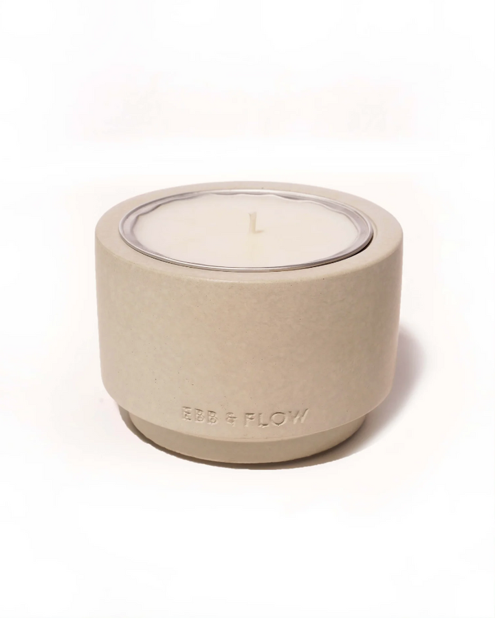 Refillable Concrete Candle Vessel