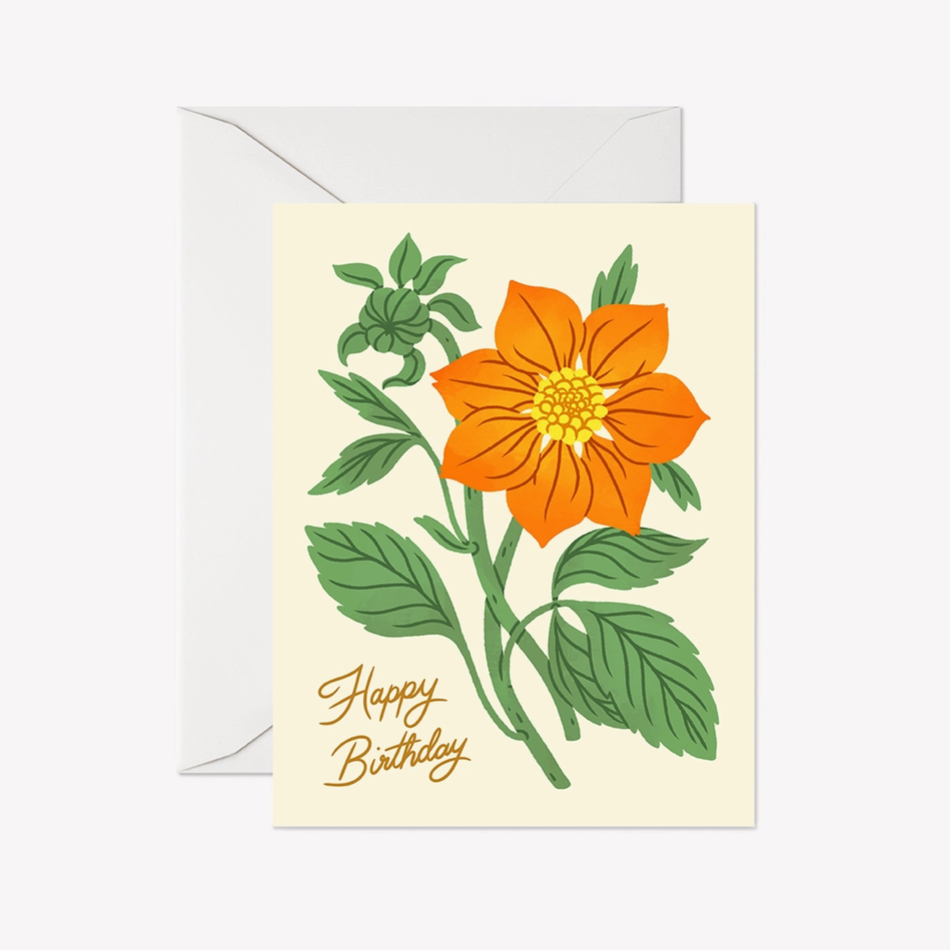 Happy Birthday Dahlia Card