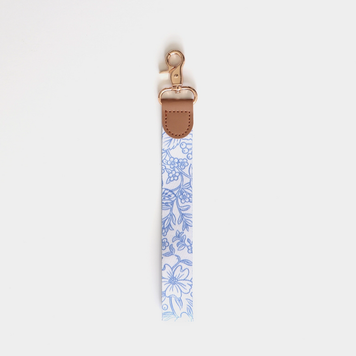 Blue Garden Wristlet Lanyard