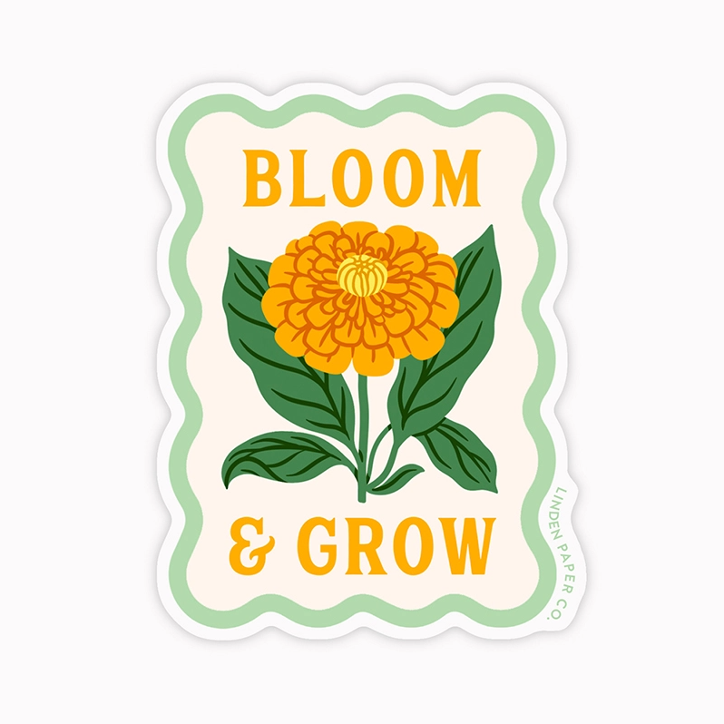 Bloom &amp; Grow | Clear Vinyl Sticker