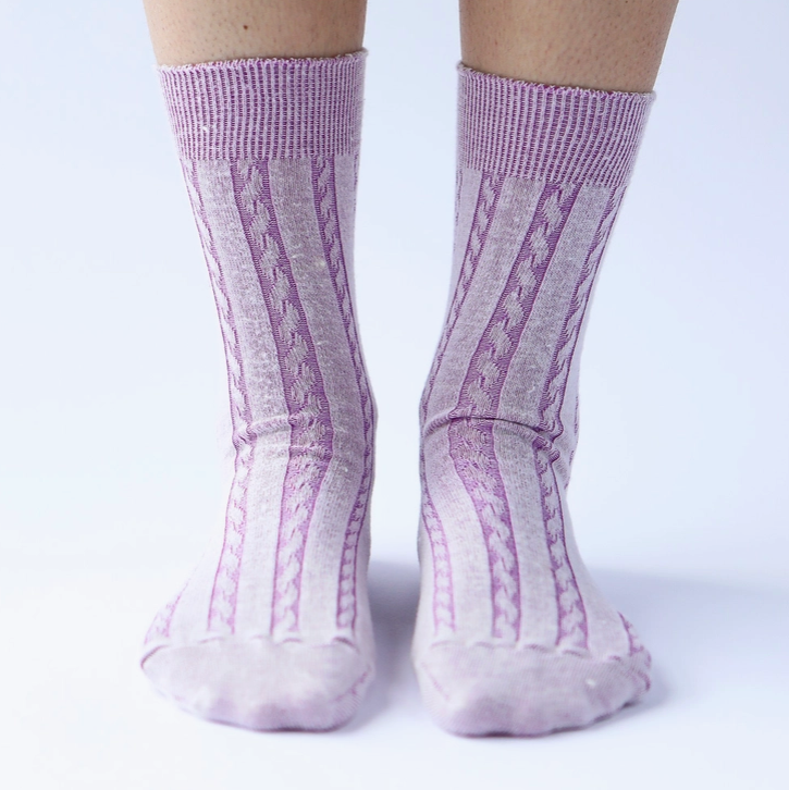 Cable Knit Dress Socks