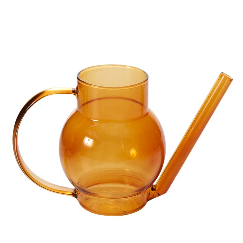 Amber Glass Watering Can