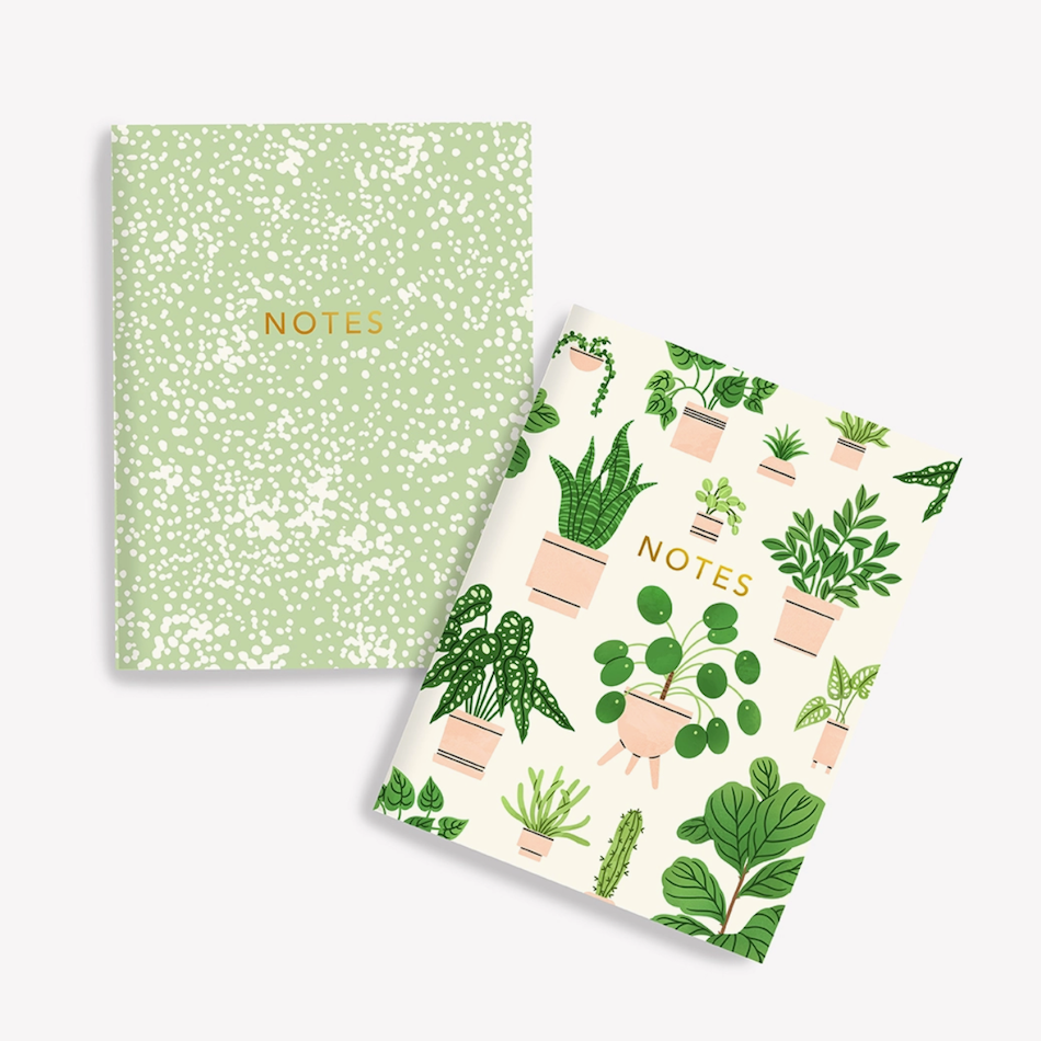 Sage Safari + Houseplants Pocket Notebook Set