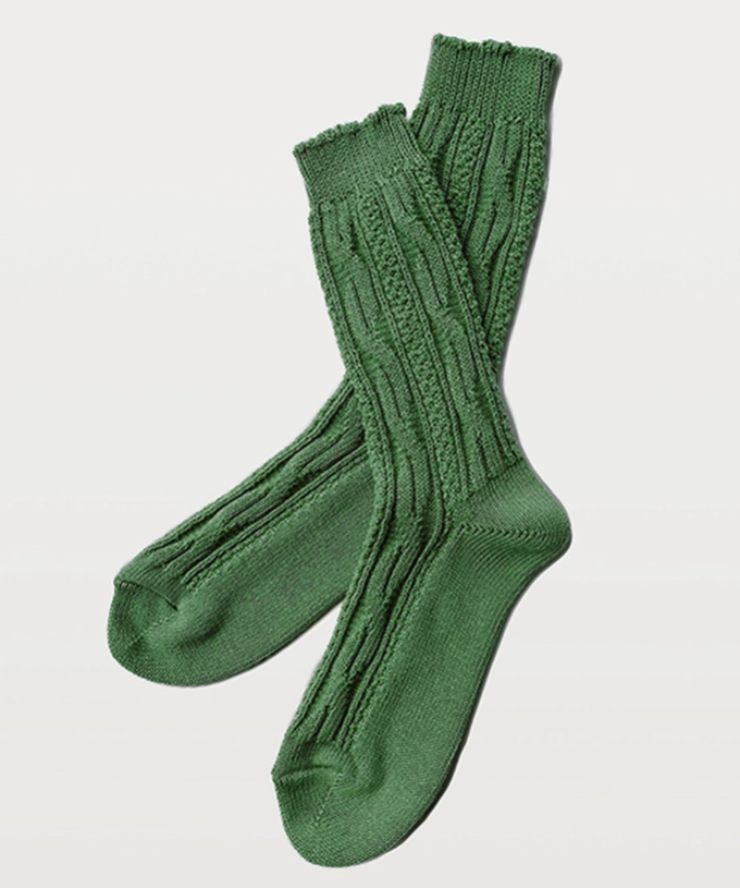 100% Cotton Jenny Crew Socks - Sage