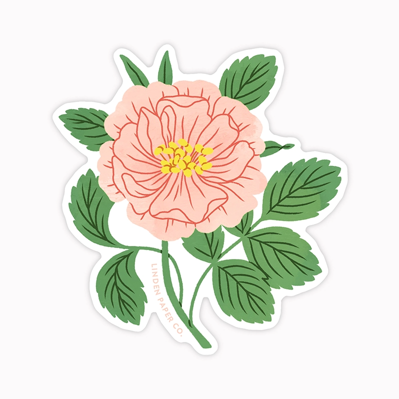 Garden Rose | Clear Vinyl Sticker