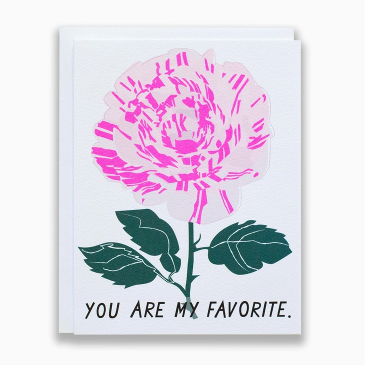 You Are My Favourite - Variegated Rose - Card