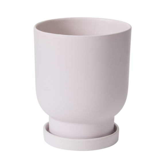 Tarrytown Pot with Saucer - Light Purple