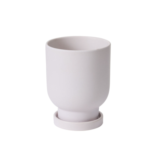 Tarrytown Pot with Saucer - Light Purple