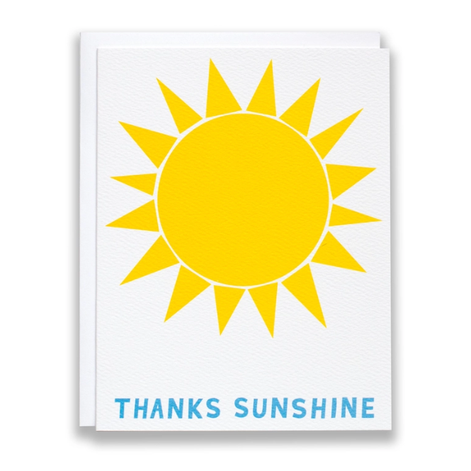 Thanks Sunshine Thank You Card