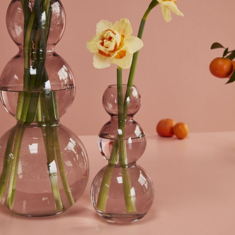 Treble Stacked Glass Vase