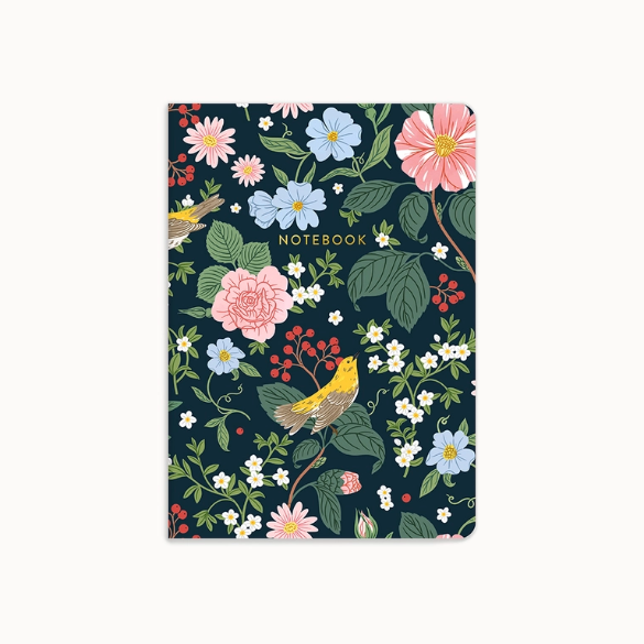 Warbler Floral Sewn Notebook