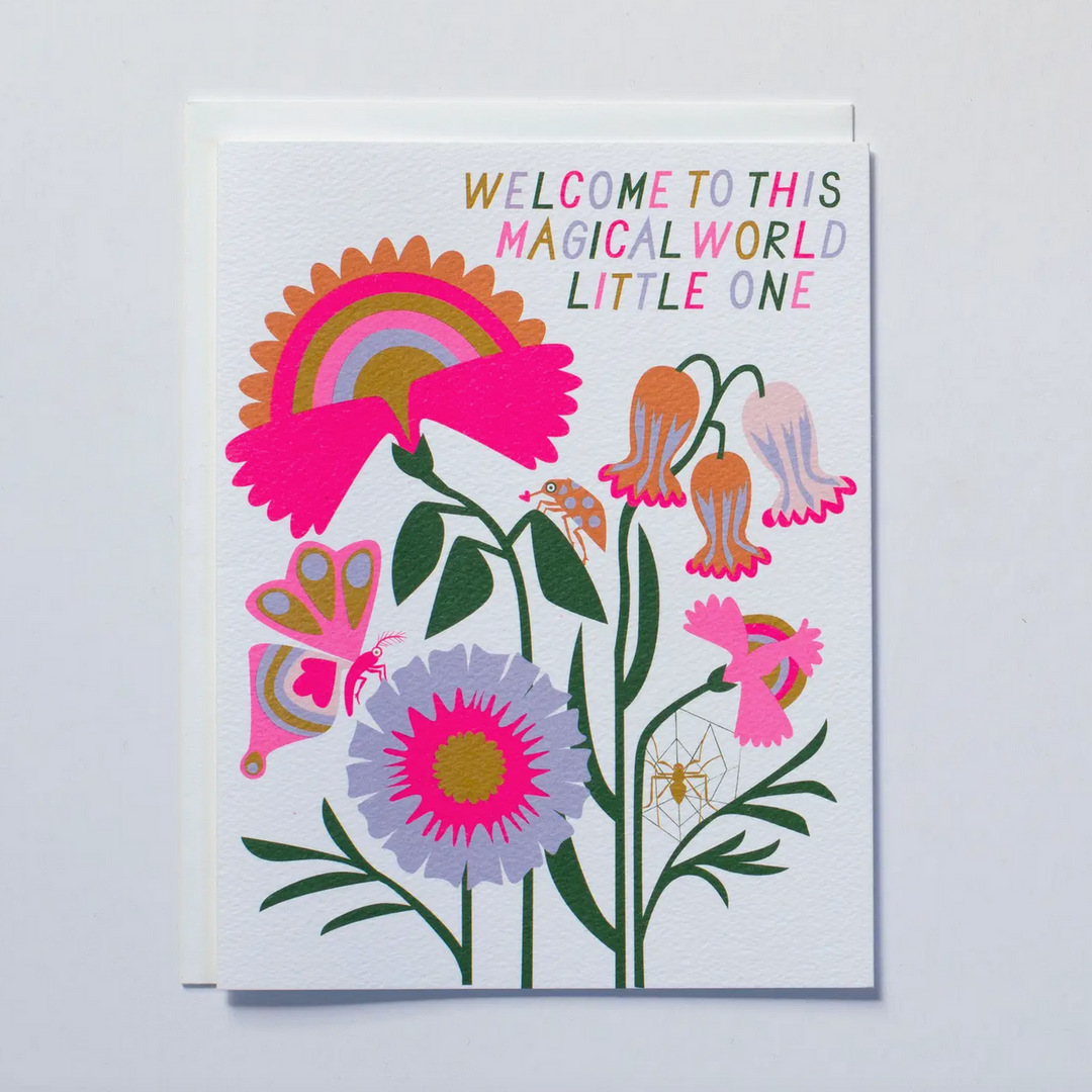 Welcome to this Magical World Baby Card